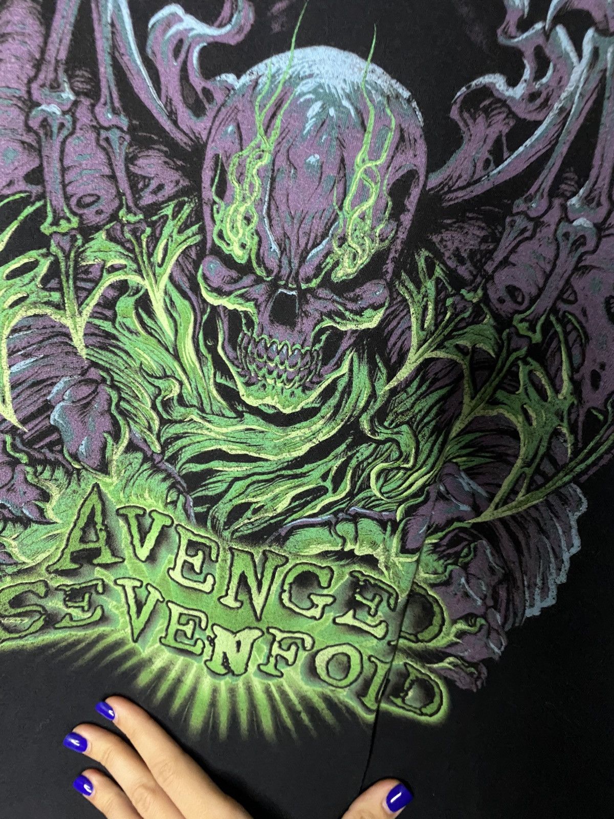 Band Tees Vintage Avenged Sevenfold Skull Death Retro Rare Hype Size US L / EU 52-54 / 3 - 3 Thumbnail