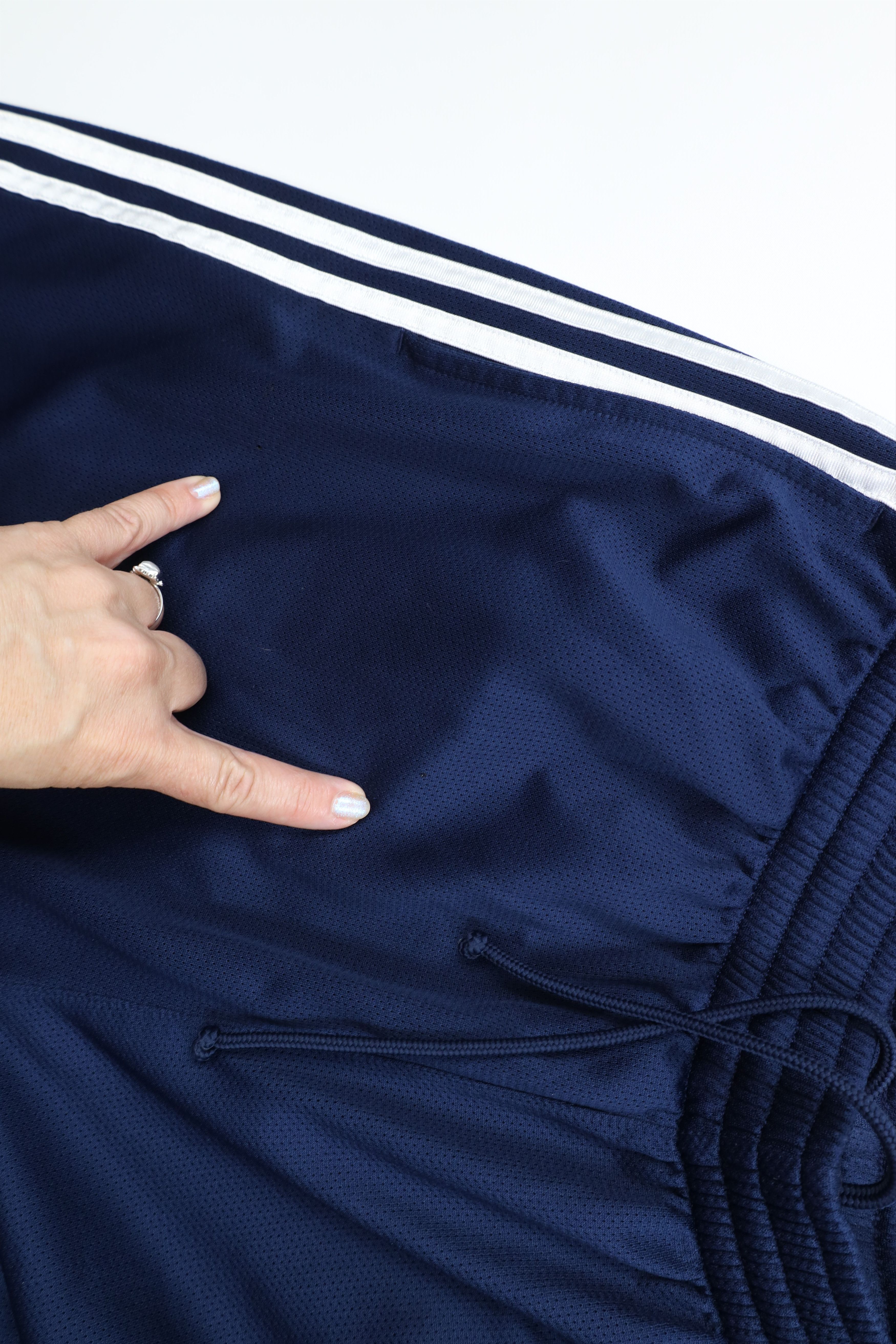 Adidas Vintage Y2K Adidas Spell Out Striped Wide Leg Pants Blue Size US 36 / EU 52 - 8 Thumbnail