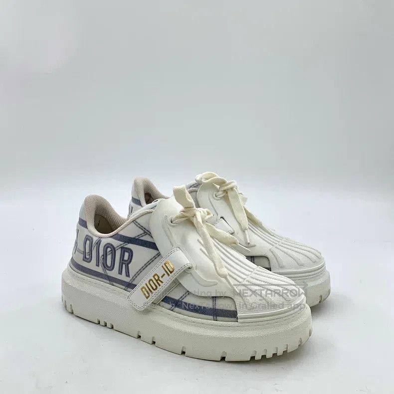 Dior Dior White logo letter print lace-up casual board shoes sh Size US 4 / IT 34 - 2 Thumbnail