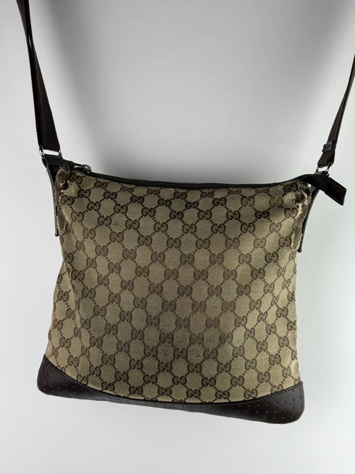 Gucci Vintage Gucci GG Canvas Monogram Shoulder Bag Beige 145857 Size ONE SIZE - 5 Thumbnail
