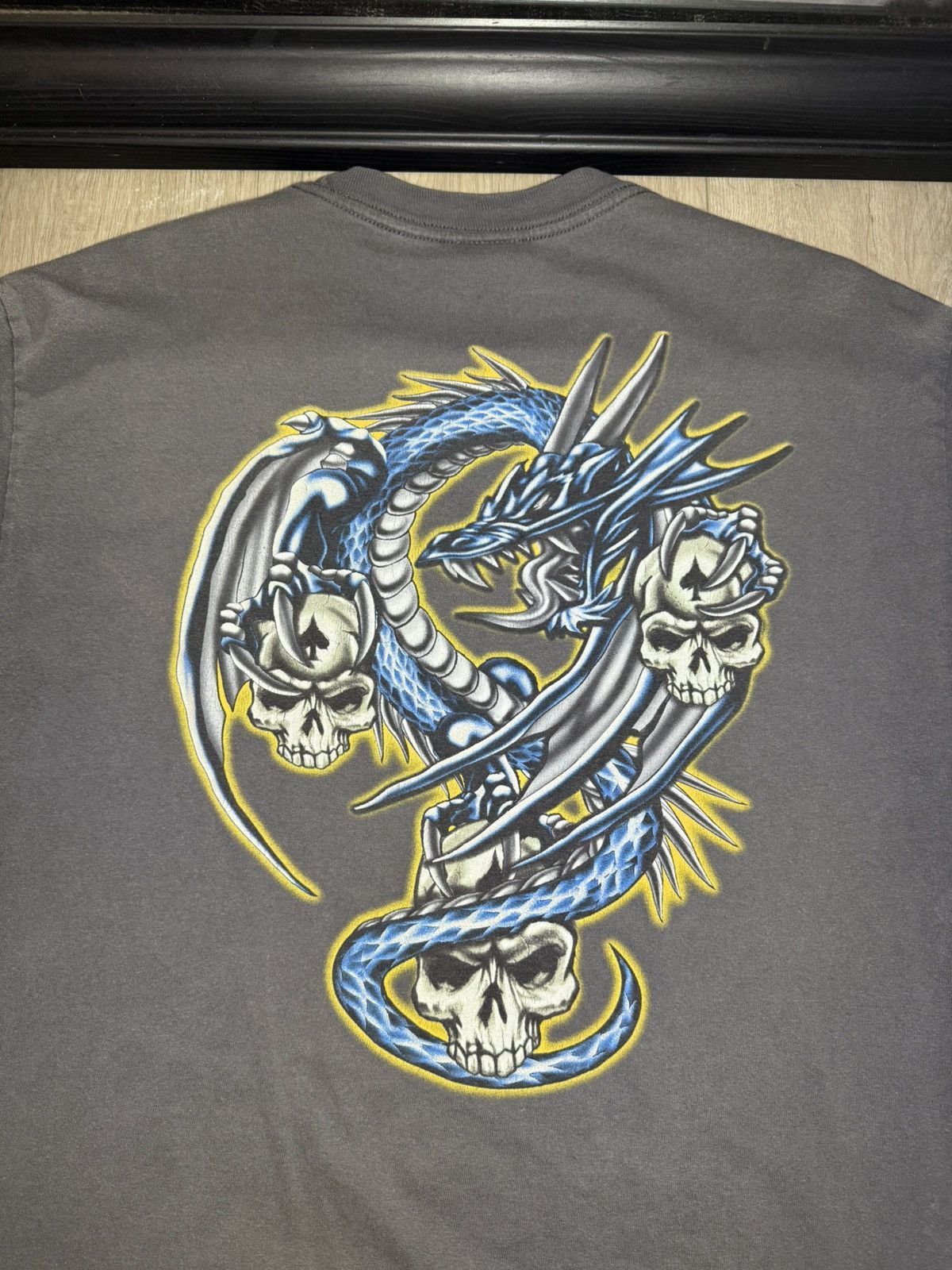 JNCO × Vintage Vintage / Y2K Top Heavy Skeleton Dragon Glowing Logo Size US XL / EU 56 / 4 - 2 Thumbnail
