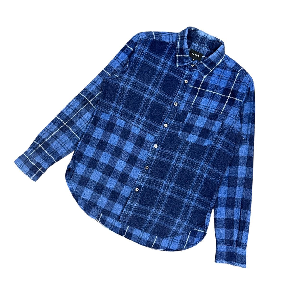 Beams Japan Vtg🔥Beams Japan Checked Patchwork Oxford Shirt Size US S / EU 44-46 / 1 - 6 Thumbnail