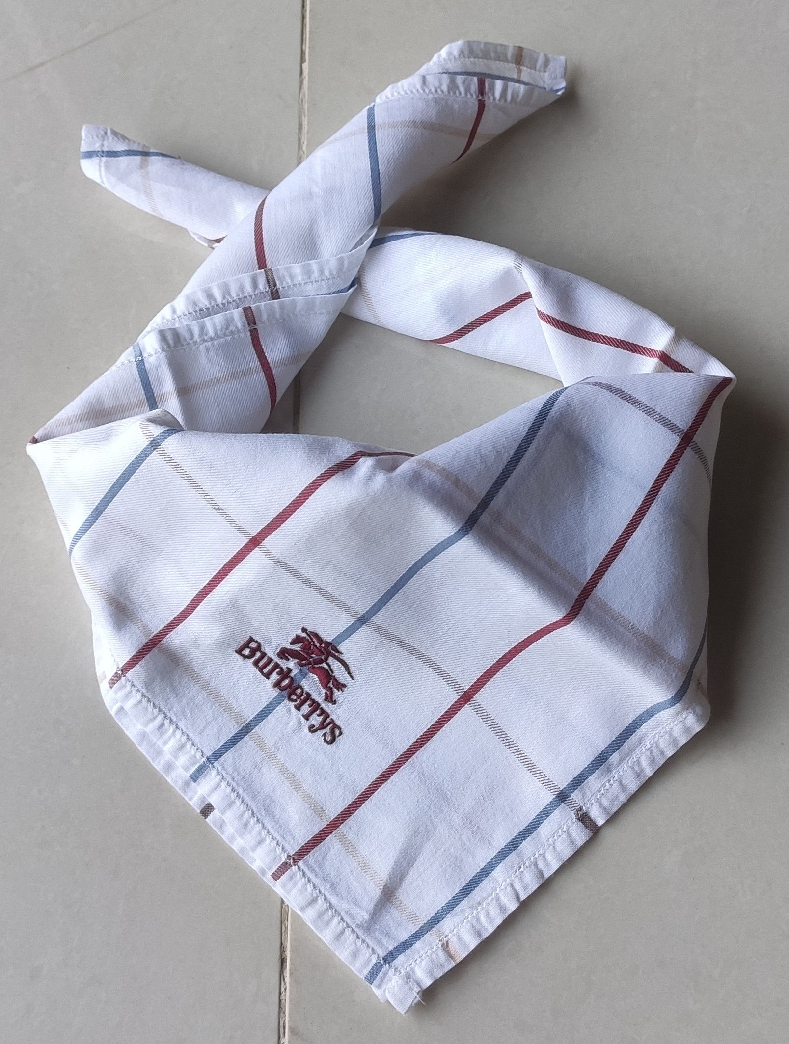 Burberry White Burberrys Handkerchief Size ONE SIZE - 1 Thumbnail