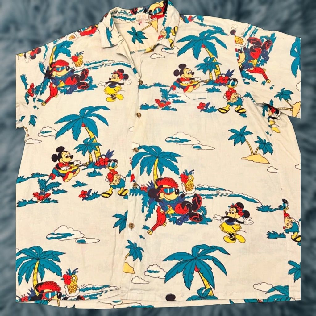 Disney VINTAGE Disney Mickey Mouse All Over Print Hawaiian Shirt Mens XXL 80s 90s Hawaiian Beach Cartoon Disney 1990s White Short Sleeve Collared 2XL Mens Size US XXL / EU 58 / 5 - 1 Thumbnail