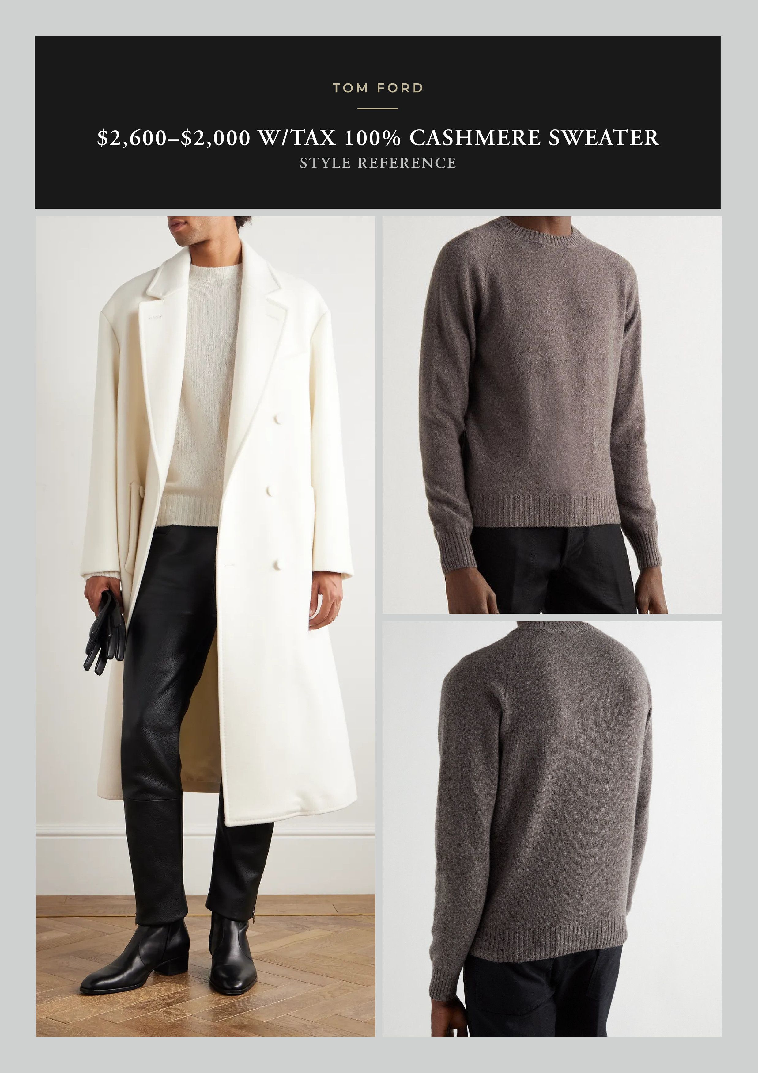Tom Ford Best Dressed $2,000 w/tax TOM FORD 100% Cashmere Crewneck Size US M / EU 48-50 / 2 - 5 Thumbnail