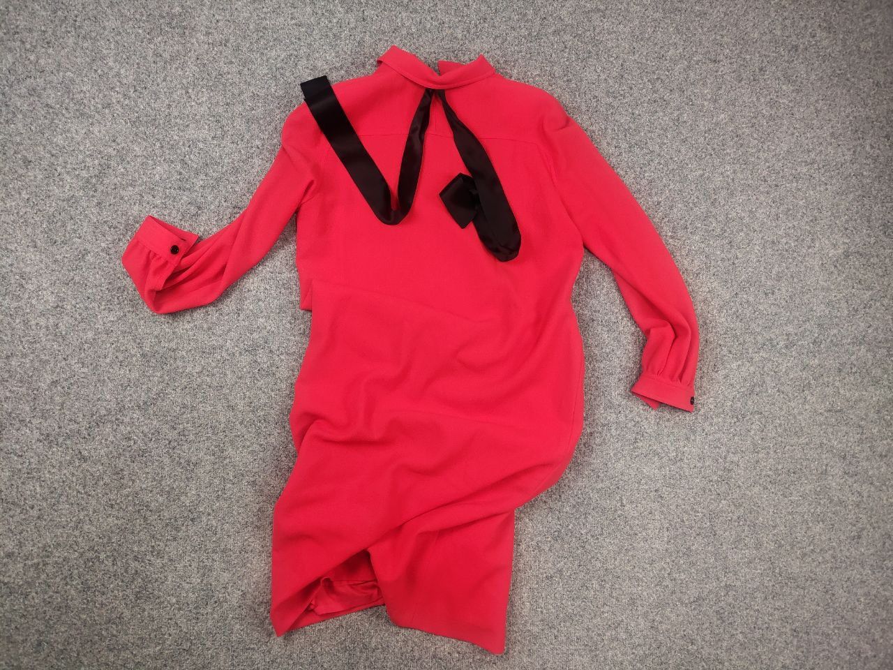 Valentino Vintage 80's Valentino miss V Red shirt dress long sleeves Size M / US 6-8 / IT 42-44 - 9 Thumbnail