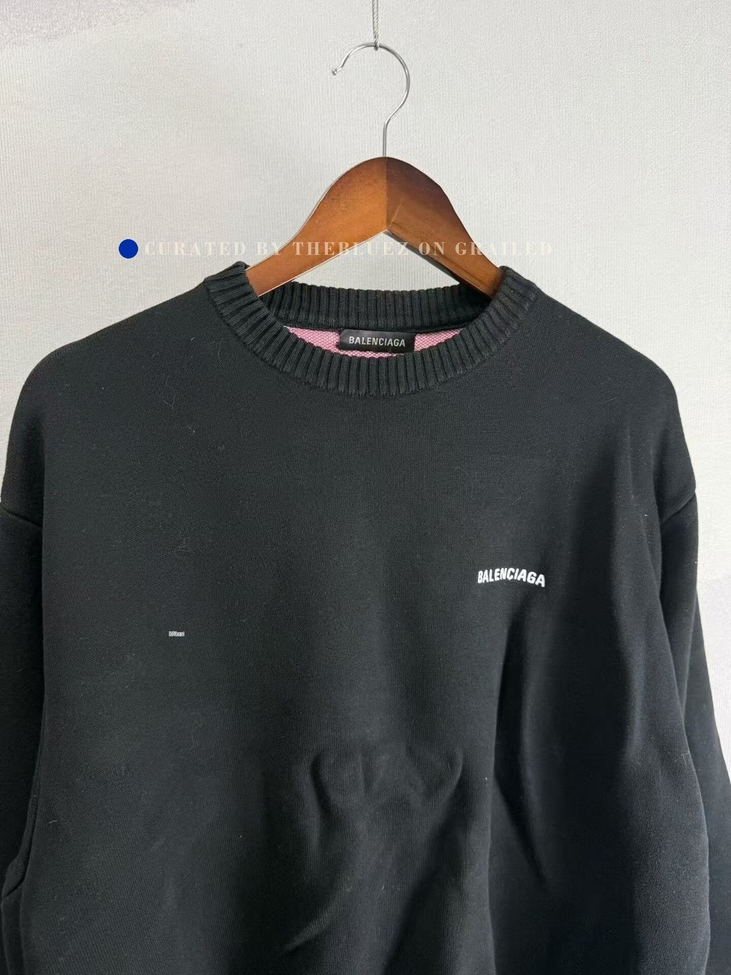 Balenciaga Balenciaga Black Cola Letter Knit Sweater Size US L / EU 52-54 / 3 - 2 Thumbnail