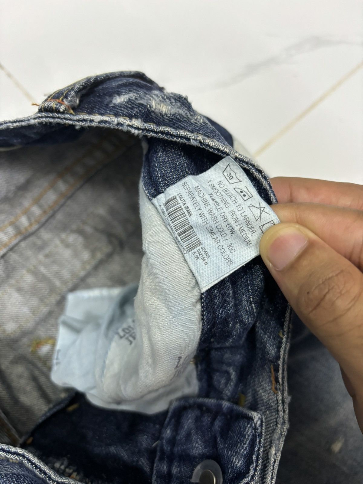 Japanese Brand 🔥VINTAGE LOLITA BY CONCERT CLUB DISTRESSED DENIM JEANS Size 30" / US 8 / IT 44 - 12 Thumbnail