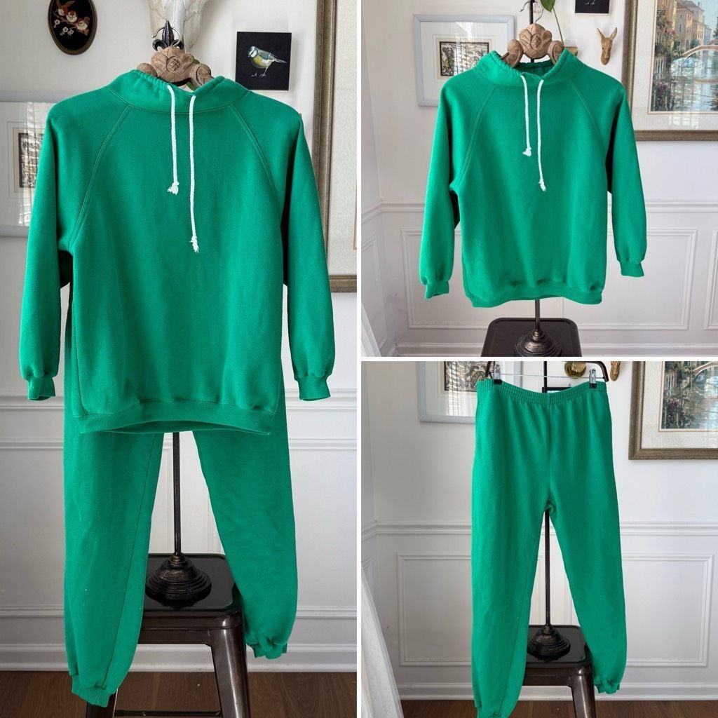 Vintage Vintage 80s 90s Boundary Waters Green Sweatsuit Track Suit S Size M / US 6-8 / IT 42-44 - 1 Thumbnail