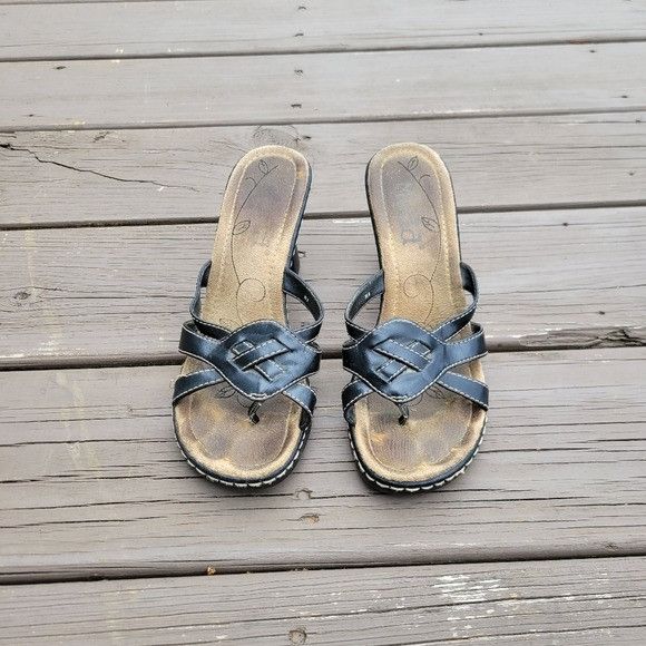 Vintage Vintage 90s y2k Mudd Piney Black Faux Vegan Leather Strappy Size US 8 / IT 38 - 2 Thumbnail