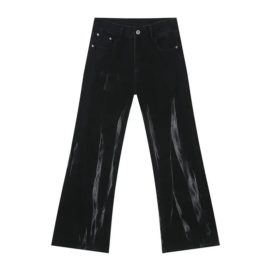Japanese Brand Retro loose tie dye flared jeans Size US 32 / EU 48 - 6 Thumbnail
