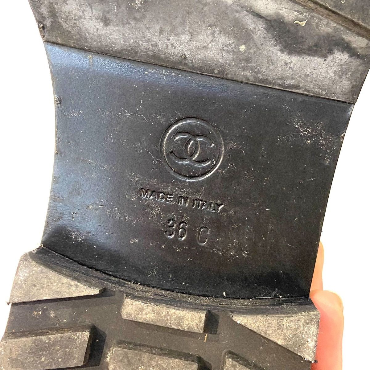 Chanel Chanel Black Leather Pearl Military Boots Size US 6 / IT 36 - 9 Thumbnail
