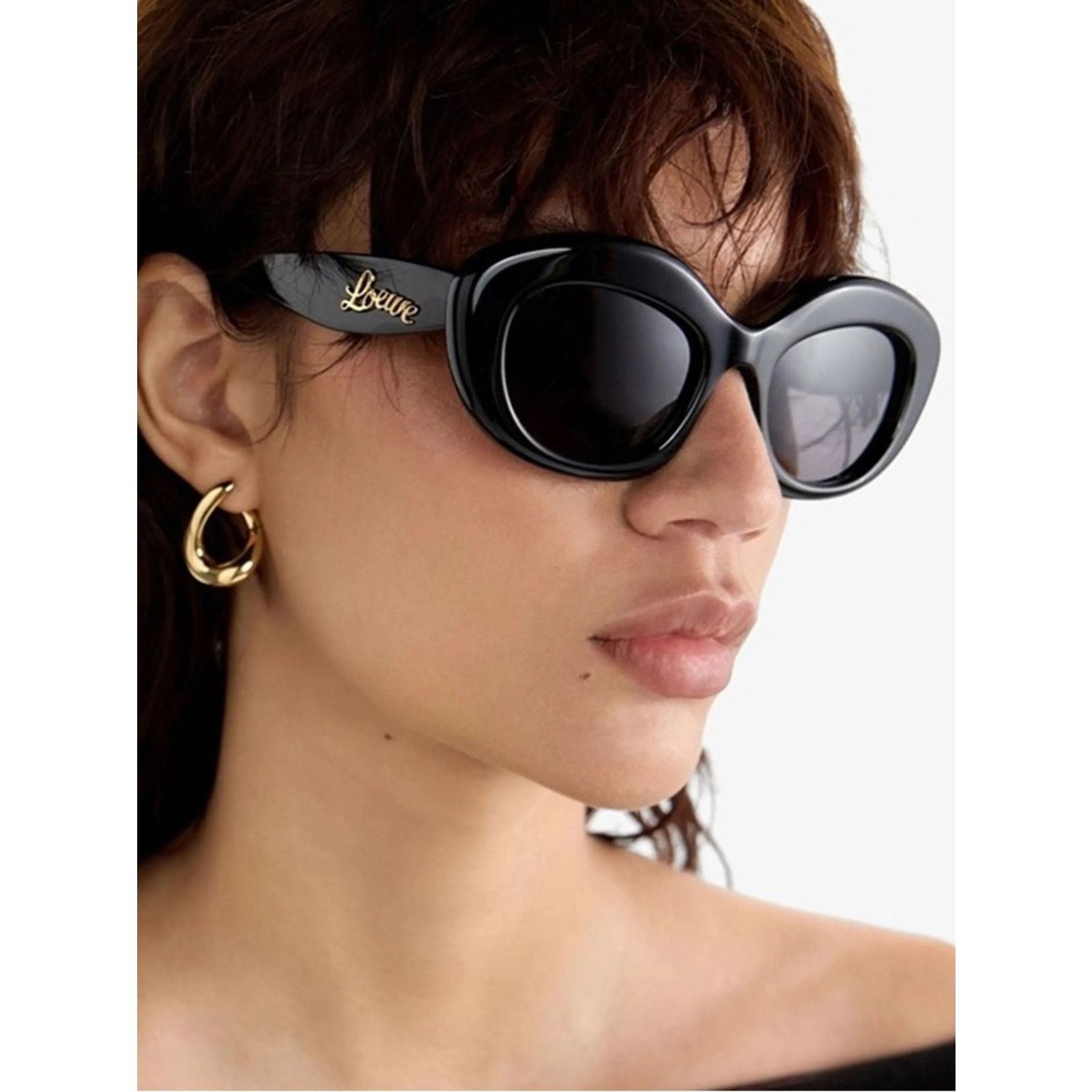 Loewe New! Loewe LW40153I 25E White Sunglasses with Brown Lenses Size ONE SIZE - 4 Thumbnail