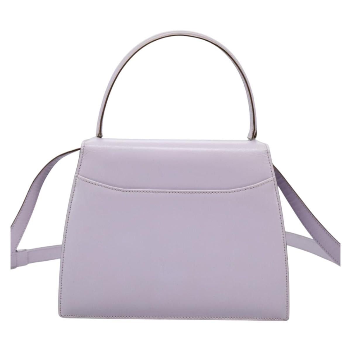 Celine CELINE Hand Bag Leather Purple Gold Size ONE SIZE - 3 Thumbnail