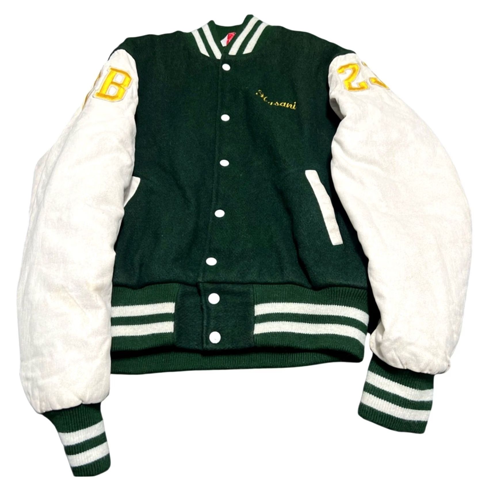 Vintage VINTAGE Empire Union Made Holy Cross Football Letterman Jacket Wool Leather 90’s Size US XL / EU 56 / 4 - 2 Thumbnail