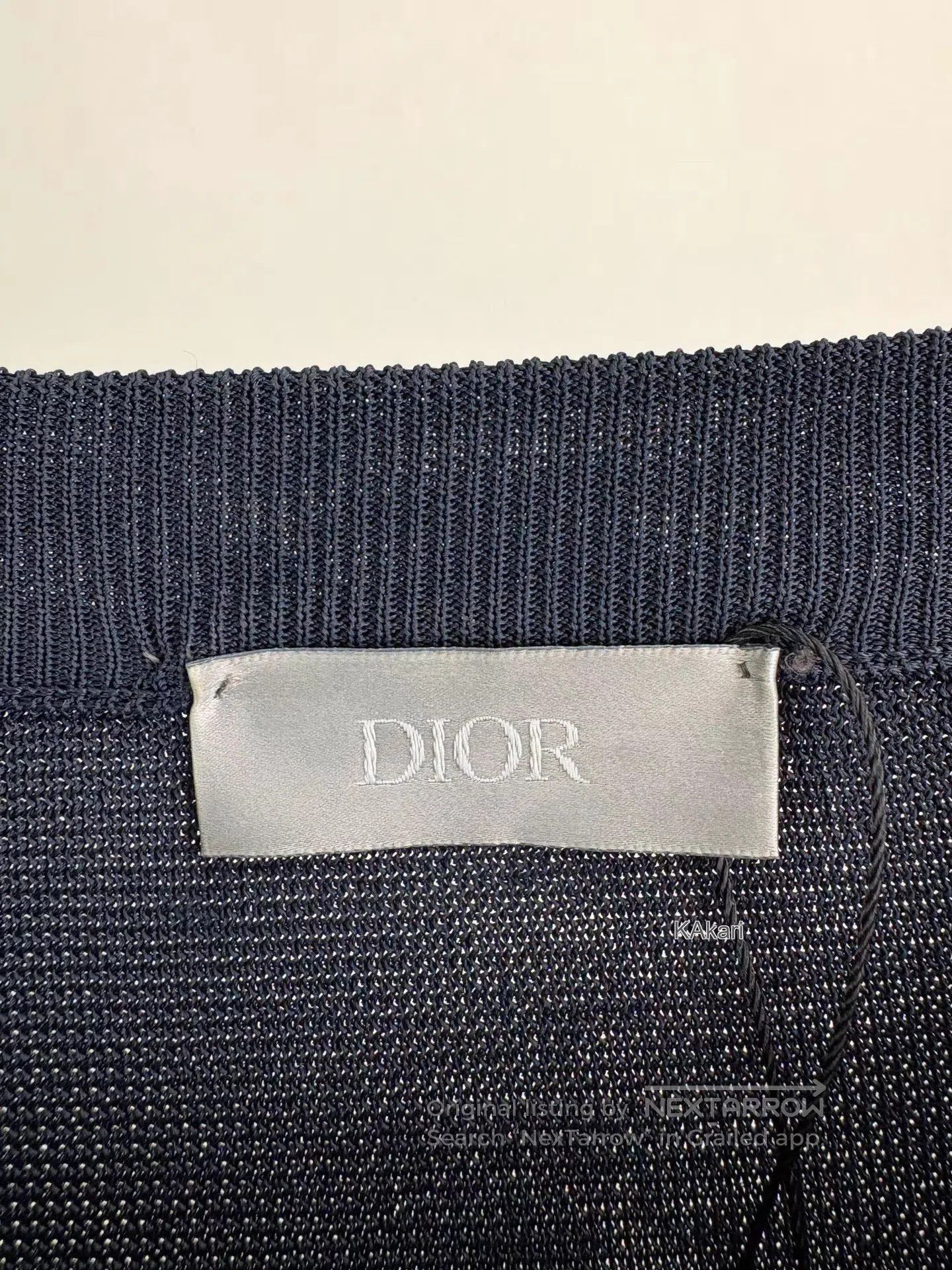 Dior Blue Short Sleeve Striped Knit Top XXL. Size US XXL / EU 58 / 5 - 4 Thumbnail
