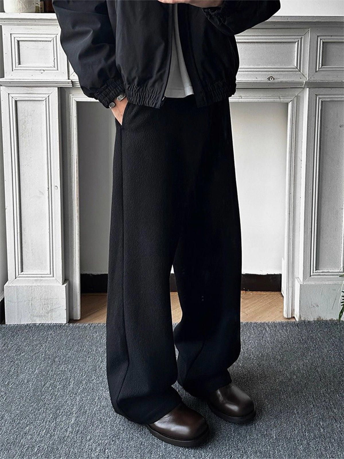 Other Black Wide Leg Casual Pants, Relaxed Fit Trousers Size US 30 / EU 46 - 5 Thumbnail