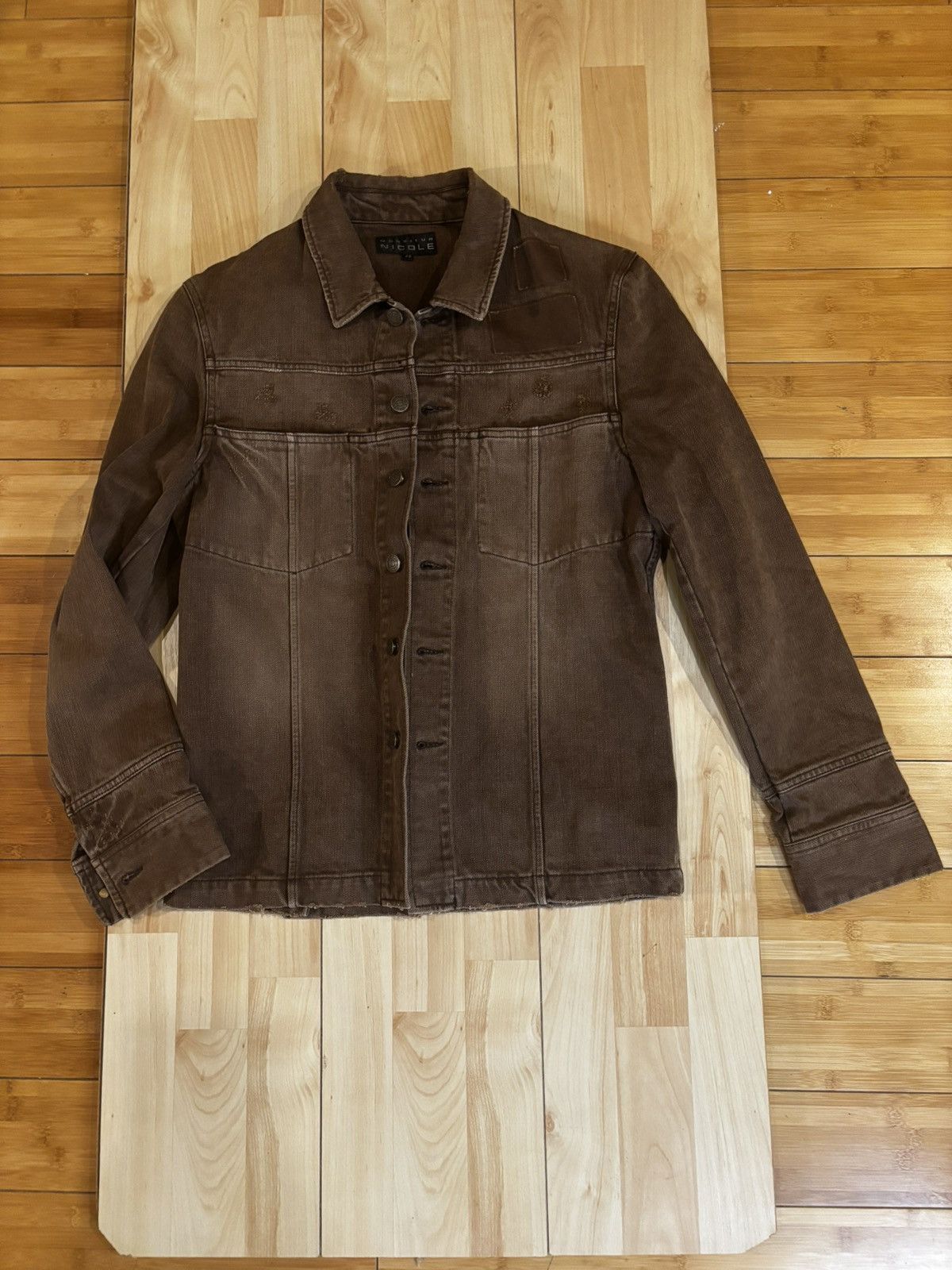 Other Brown denim jacket.oj-690 Size US XXS / EU 40 - 1 Thumbnail