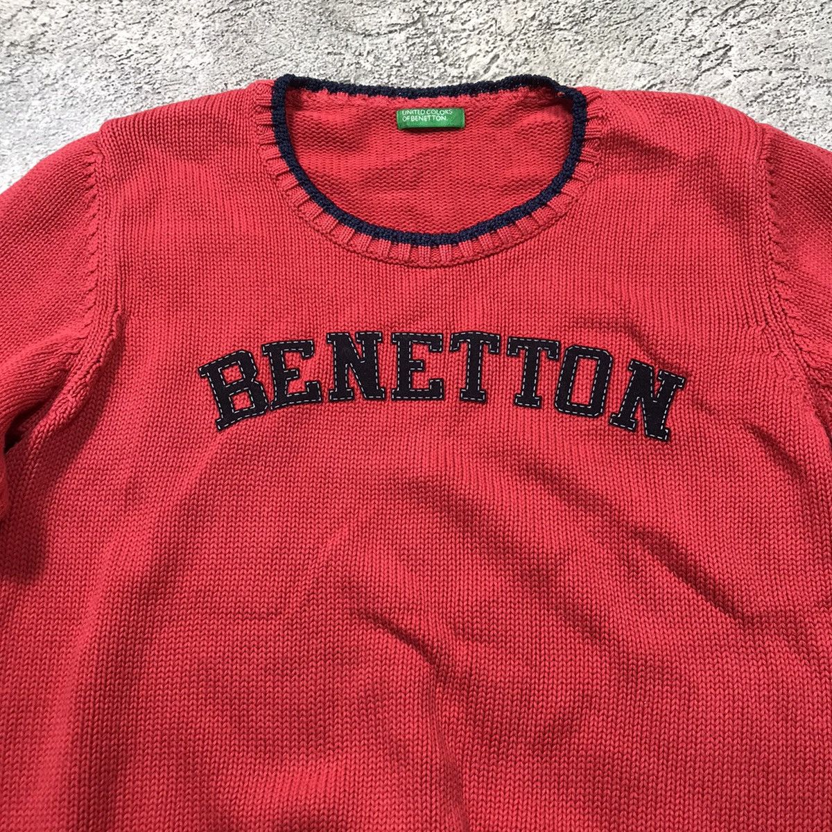 Vintage Vintage Benetton Logo Crewneck Oversized Sweater 90s Punk M Size M / US 6-8 / IT 42-44 - 3 Thumbnail