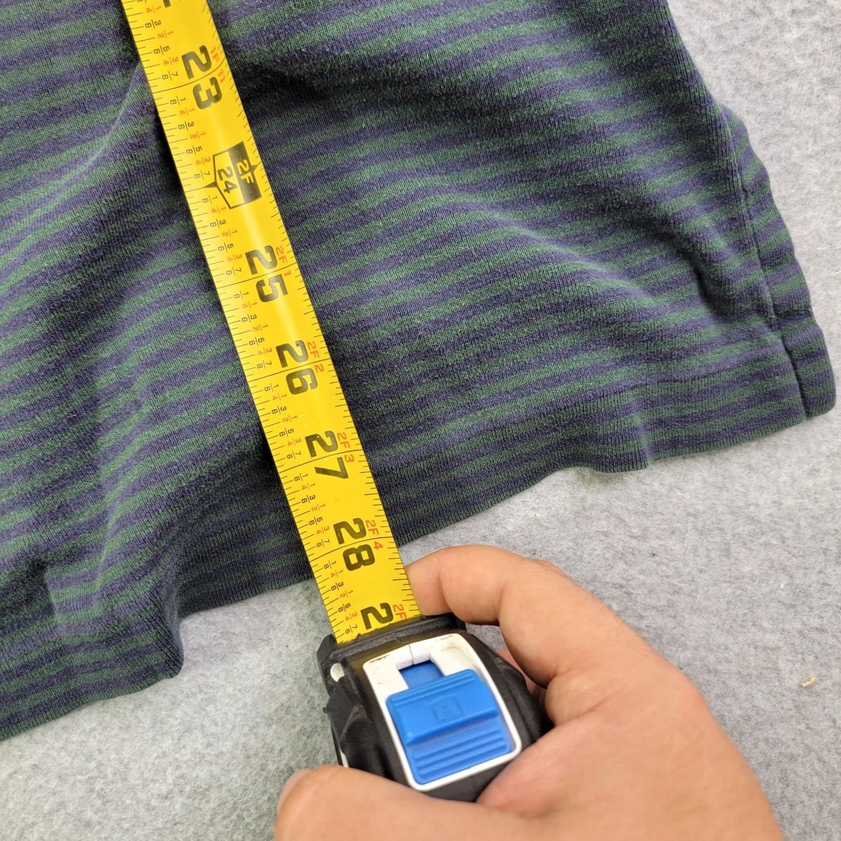 Polo Ralph Lauren Polo by Ralph Lauren Polo Shirt Mens L Green Striped Long Sleeve Jersey Polo Size US L / EU 52-54 / 3 - 5 Thumbnail