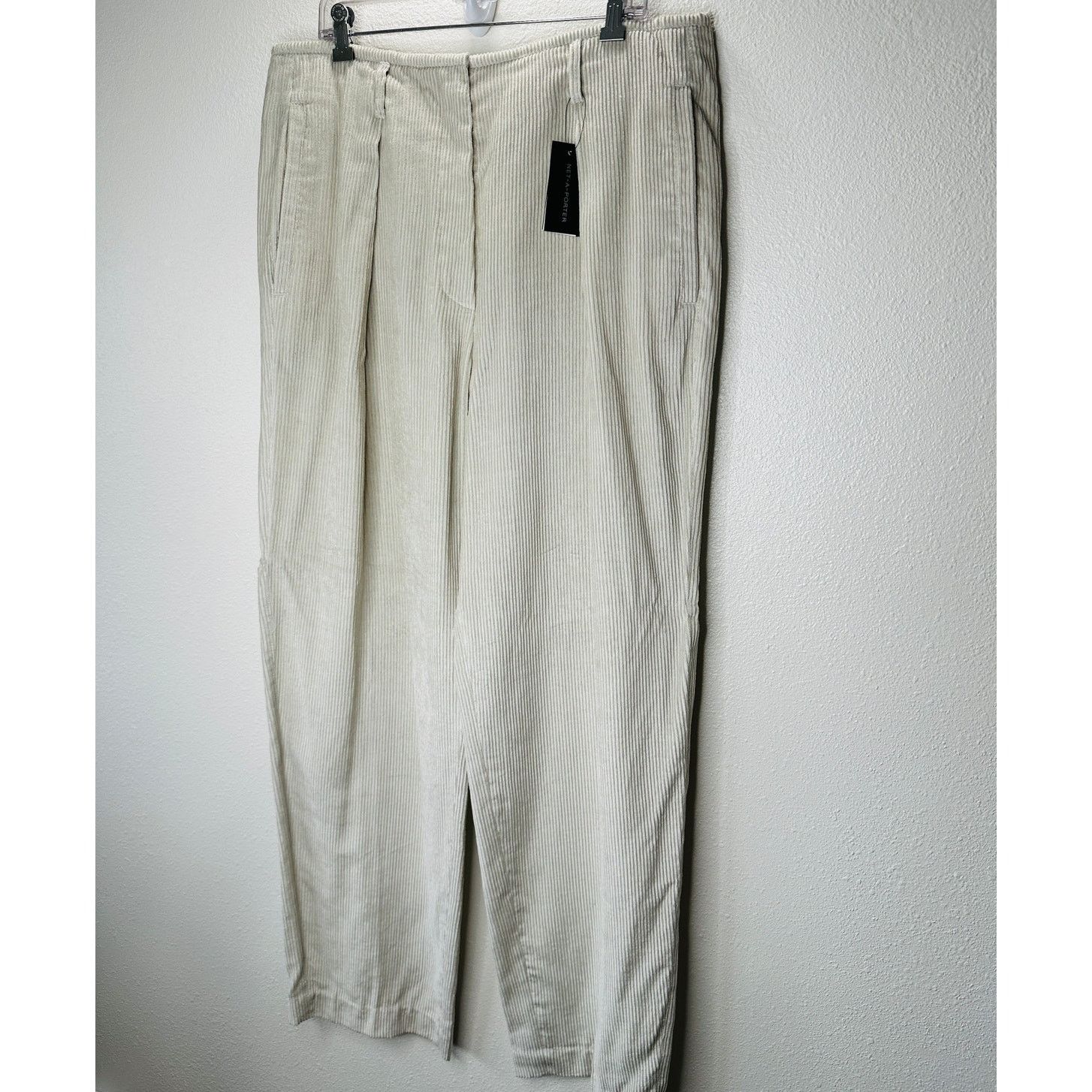 Brunello Cucinelli NWT Brunello Cucinelli Beige Front Pleat Wide Corduroy Pant Size 36" / US 14 / IT 50 - 2 Thumbnail