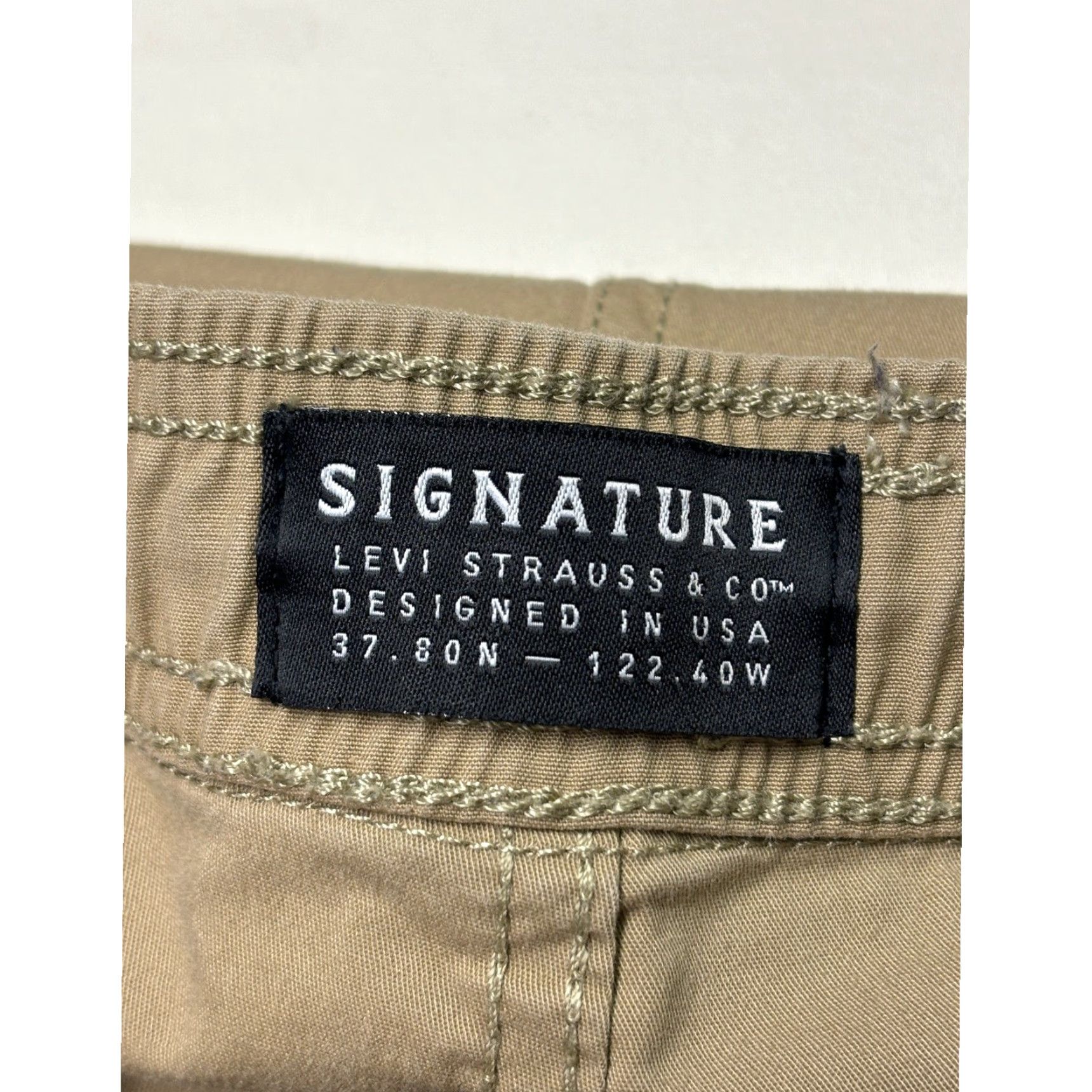 Vintage Levi Strauss & Co. Signature Men Jogger Pants S Beige Casual Drawstring Size US 29 - 6 Thumbnail