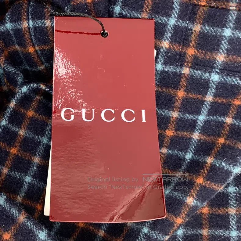 Gucci Gucci Colour-matched double G embroidered plaid wool lapel Size US S / EU 44-46 / 1 - 7 Thumbnail