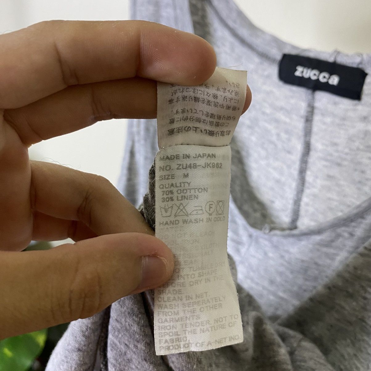 Zucca Zucca Grey Blank Tank Top Size US S / EU 44-46 / 1 - 5 Thumbnail