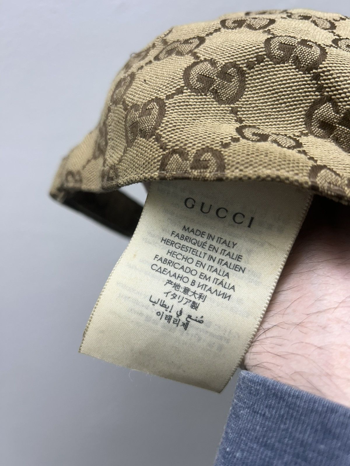 Gucci Gucci GG Monogram Baseball Cap with Leather Patch Size ONE SIZE - 4 Thumbnail