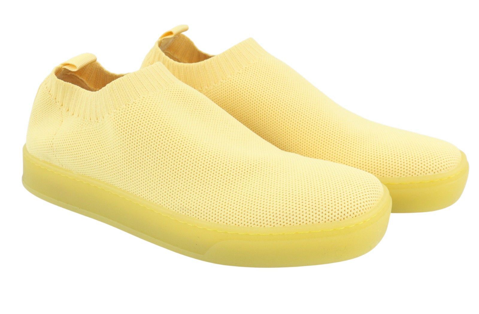 MAX&Co. EU37 Yellow Textured Slip On Square Sole Sneakers 88726 Size US 6 / IT 36 - 1 Thumbnail