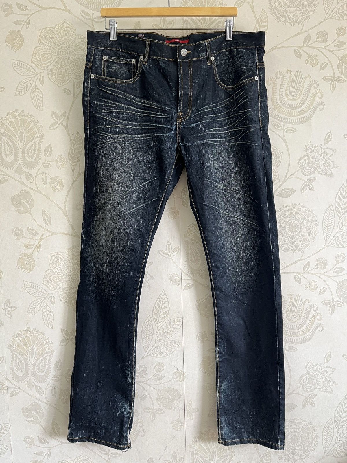 Swagger Acid Wash Faded Black Swagger Buttons Denim Size US 34 / EU 50 - 24 Thumbnail