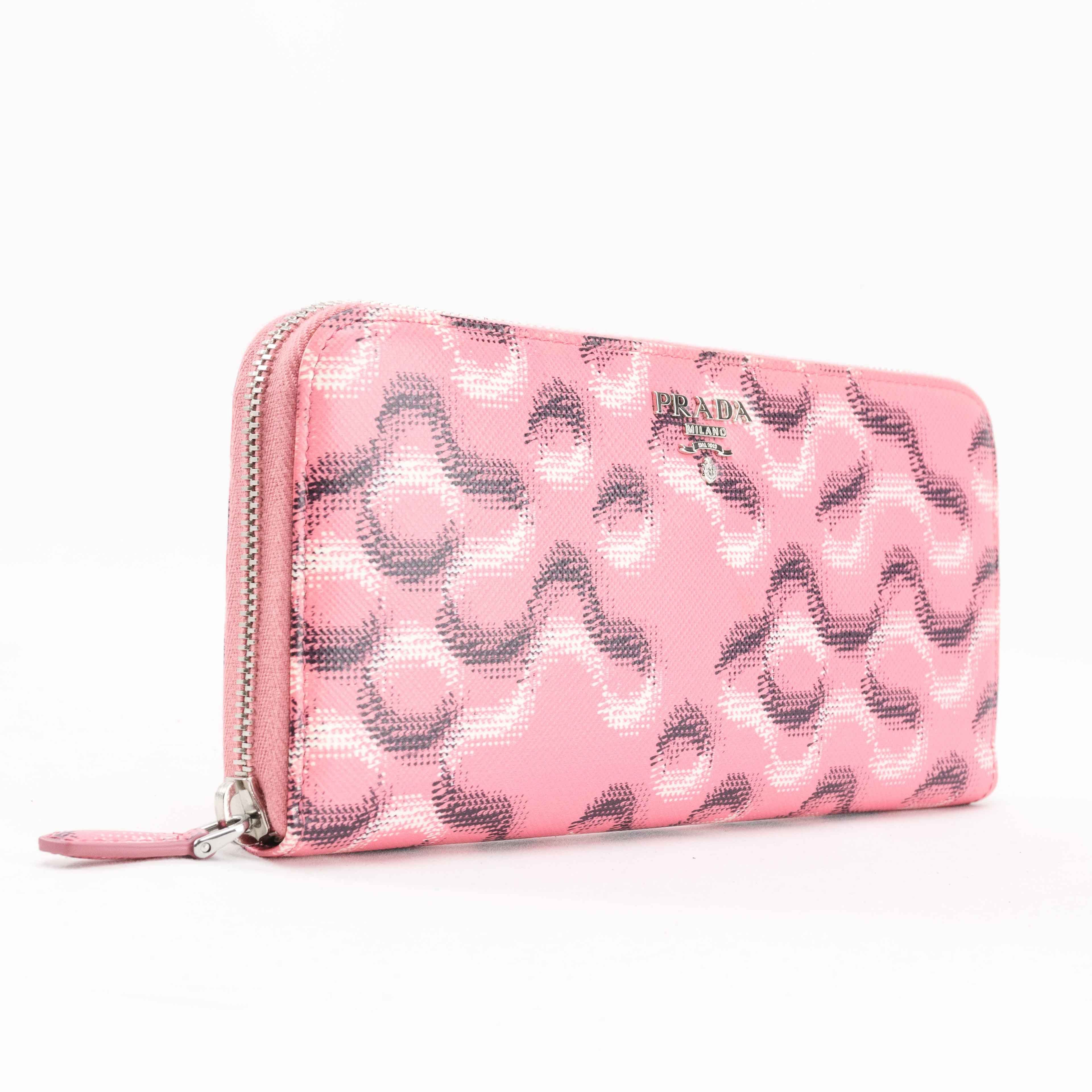 Prada PRADA Zip Around Long Saffiano Leather Wallet Size ONE SIZE - 2 Thumbnail