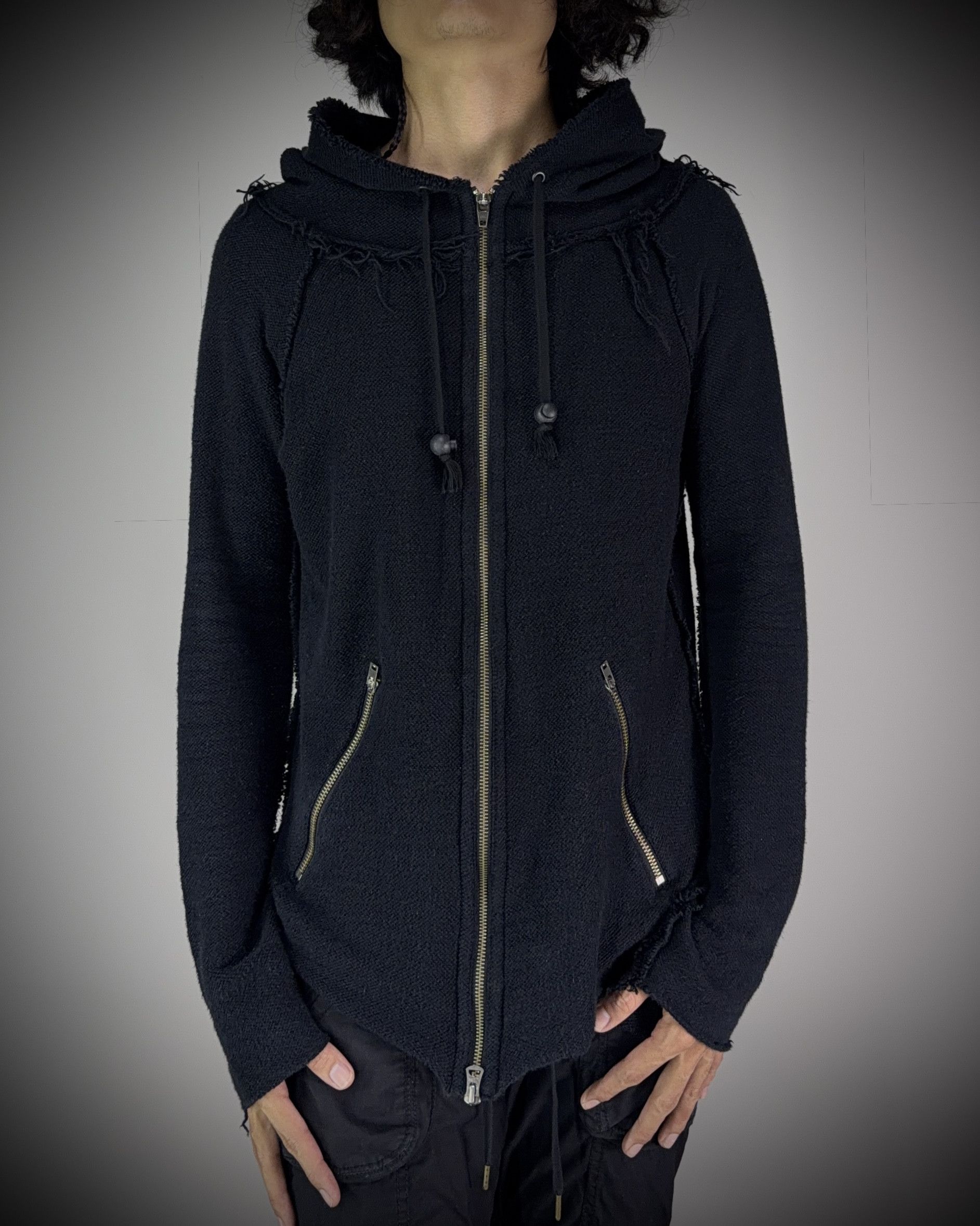 Le Grande Bleu (L.G.B.) LGB Asymmetrical Raw Zip Hoodie Size US S / EU 44-46 / 1 - 2 Thumbnail