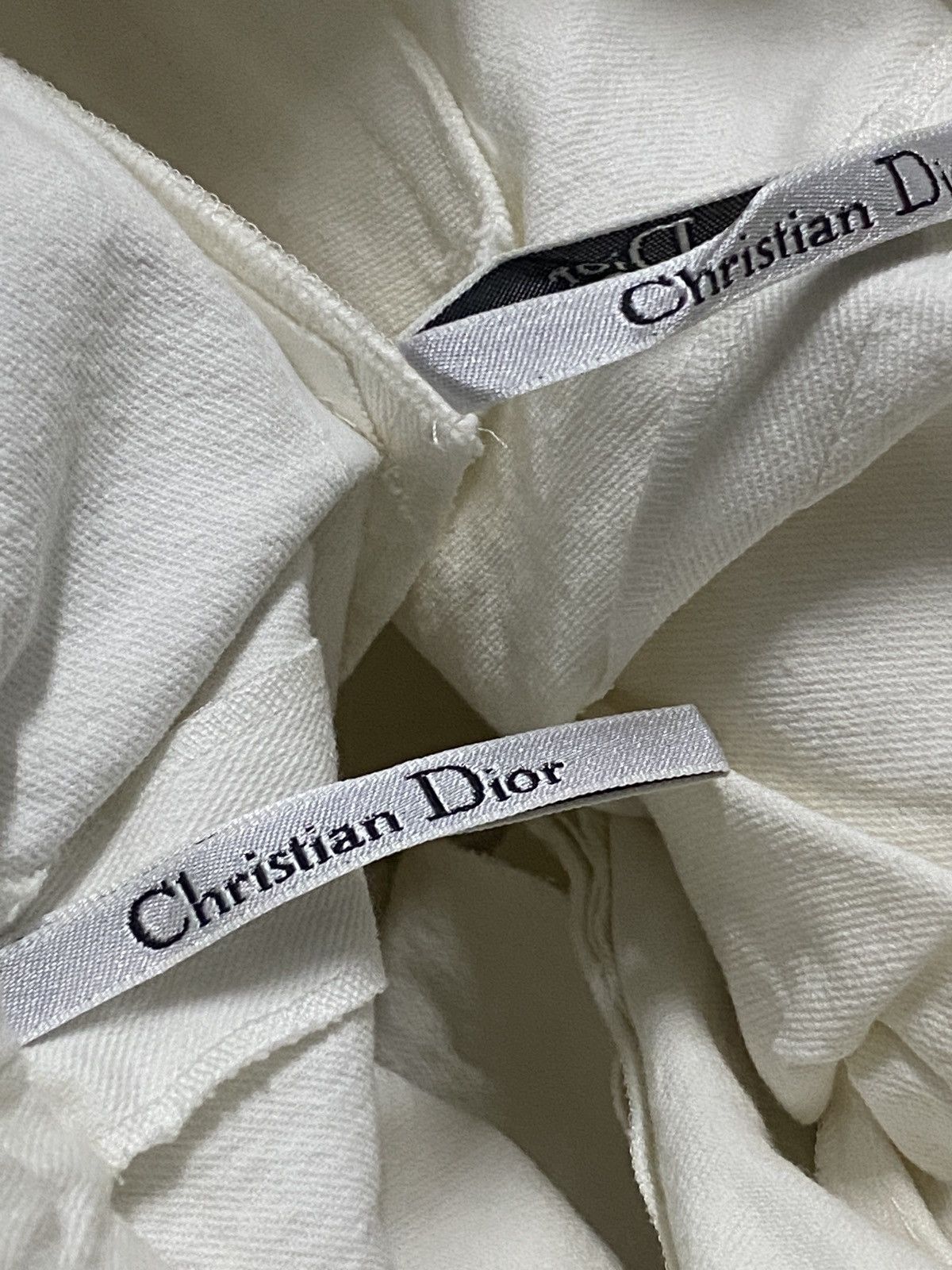 Dior Dior - John Galliano - Flare Wide Leg Denim White Pants Size 26" / US 2 / IT 38 - 8 Thumbnail
