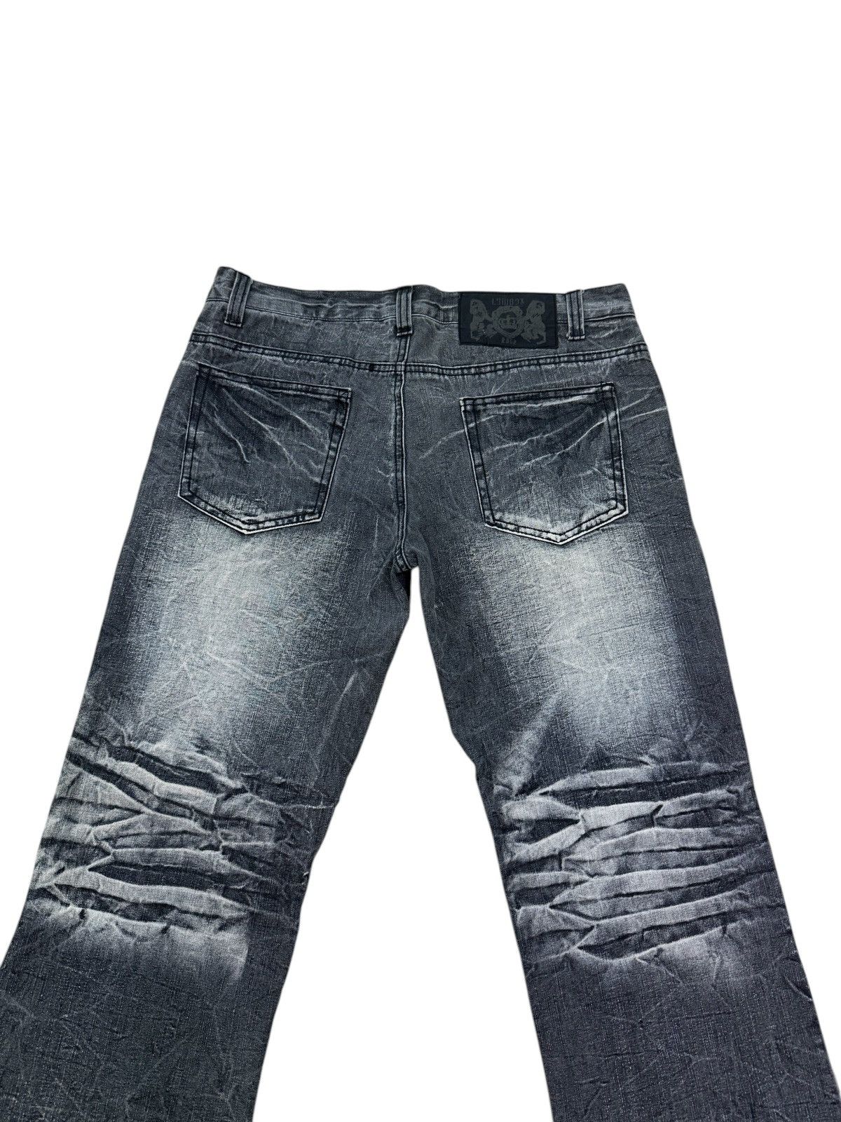 LOWBOX LOW BOX DISTRESSED PATCHWORK FLARE JEANS Size US 33 - 7 Thumbnail