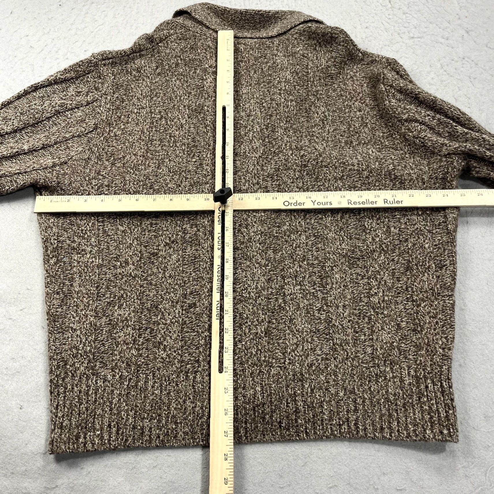 Jos. A. Bank Jos A Bank Sweater Mens XL Brown Lambswool Shawl Cardigan Elbow Patches Size US XL / EU 56 / 4 - 7 Thumbnail