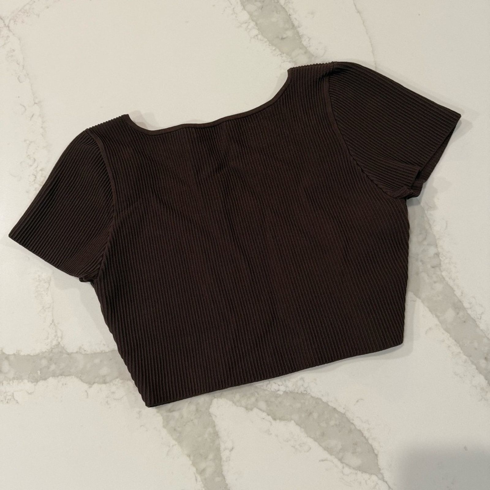 Aritzia Babaton by Aritzia Sculpt Knit Squareneck Crop Womens Large Size L / US 10 / IT 46 - 12 Thumbnail