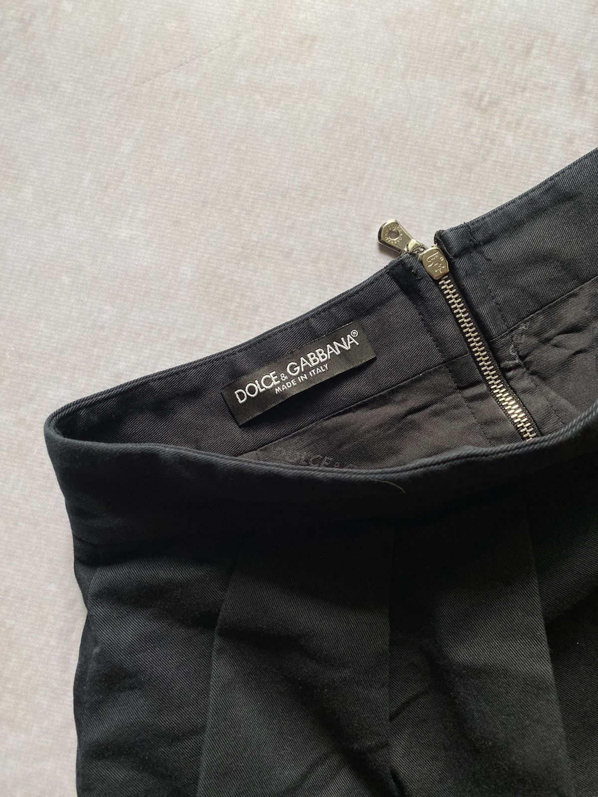Dolce & Gabbana × Vintage Dolce & Gabbana Black Cotton Skirt Size 27" / US 4 / IT 40 - 3 Thumbnail