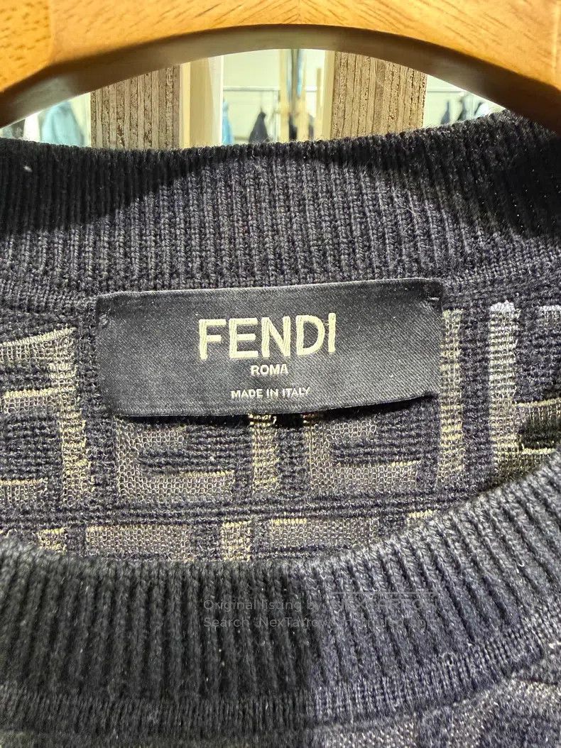 Fendi Fendi Double F full-print round-neck pullover wool sweater Size US M / EU 48-50 / 2 - 3 Thumbnail