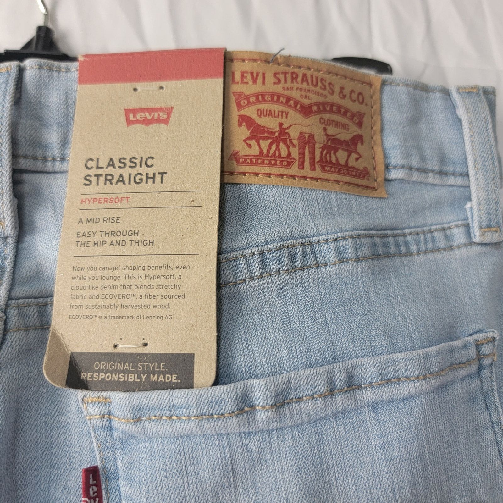 Levi's Levi's Light Wash Classic Straight Jeans Size 4 Size 27" / US 4 / IT 40 - 6 Thumbnail
