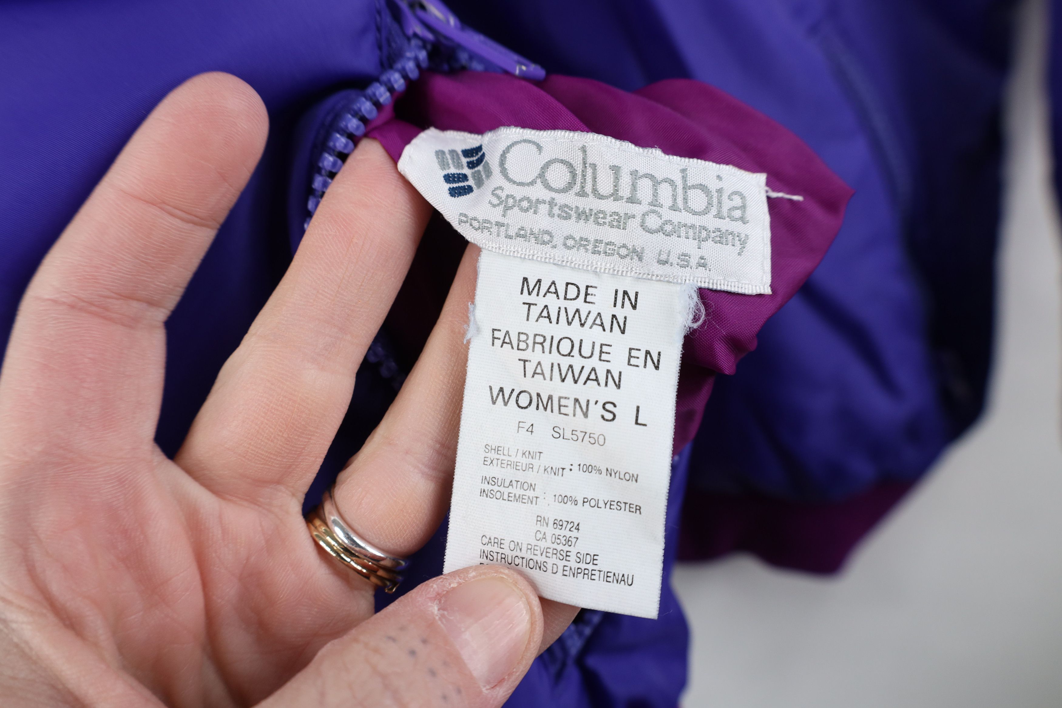 Columbia Vintage 90s Columbia Reversible Puffer Bomber Jacket Coat Size L / US 10 / IT 46 - 5 Thumbnail