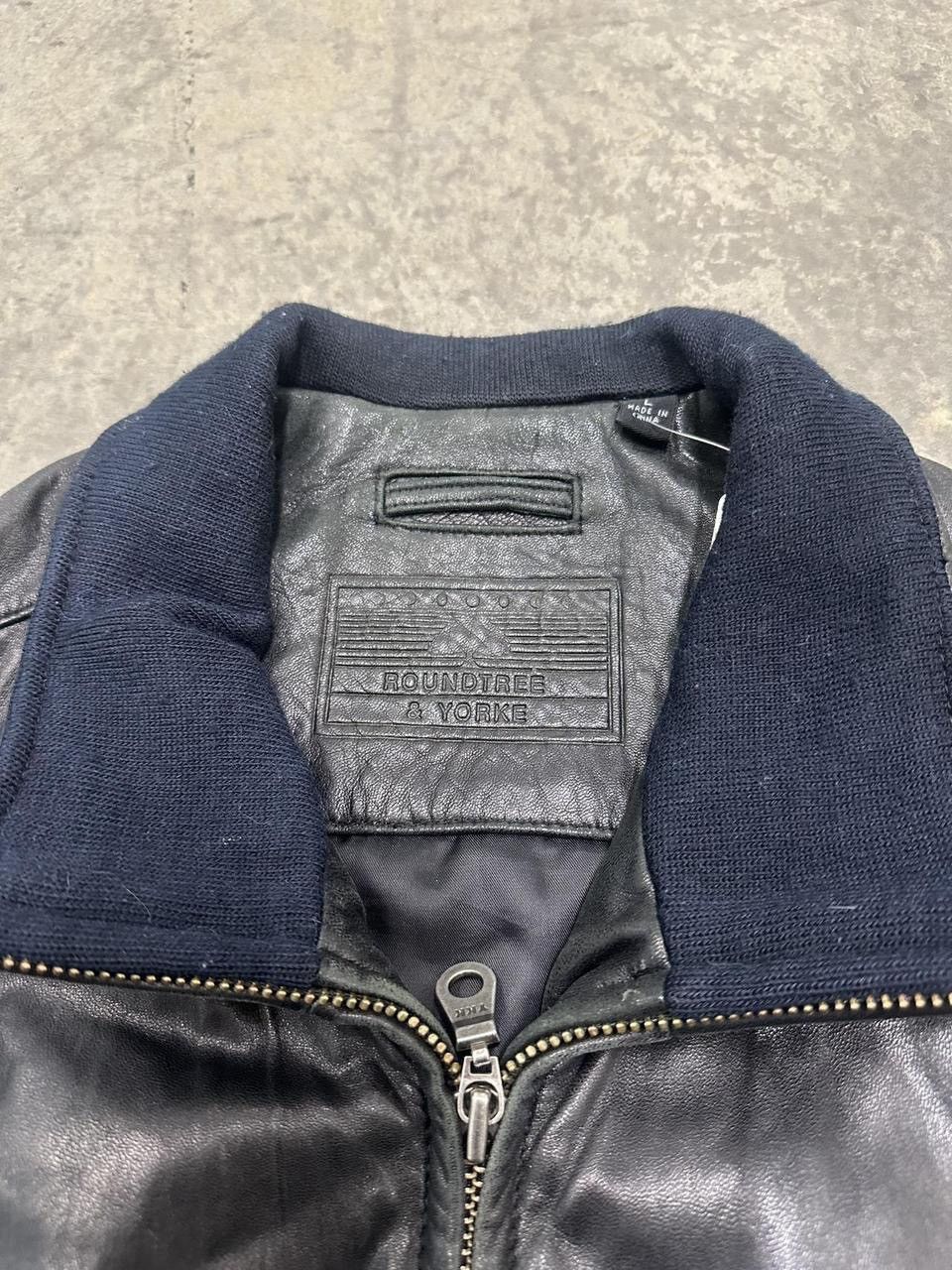 Roundtree & Yorke Vintage Black Leather Jacket Size Large Size US L / EU 52-54 / 3 - 4 Thumbnail