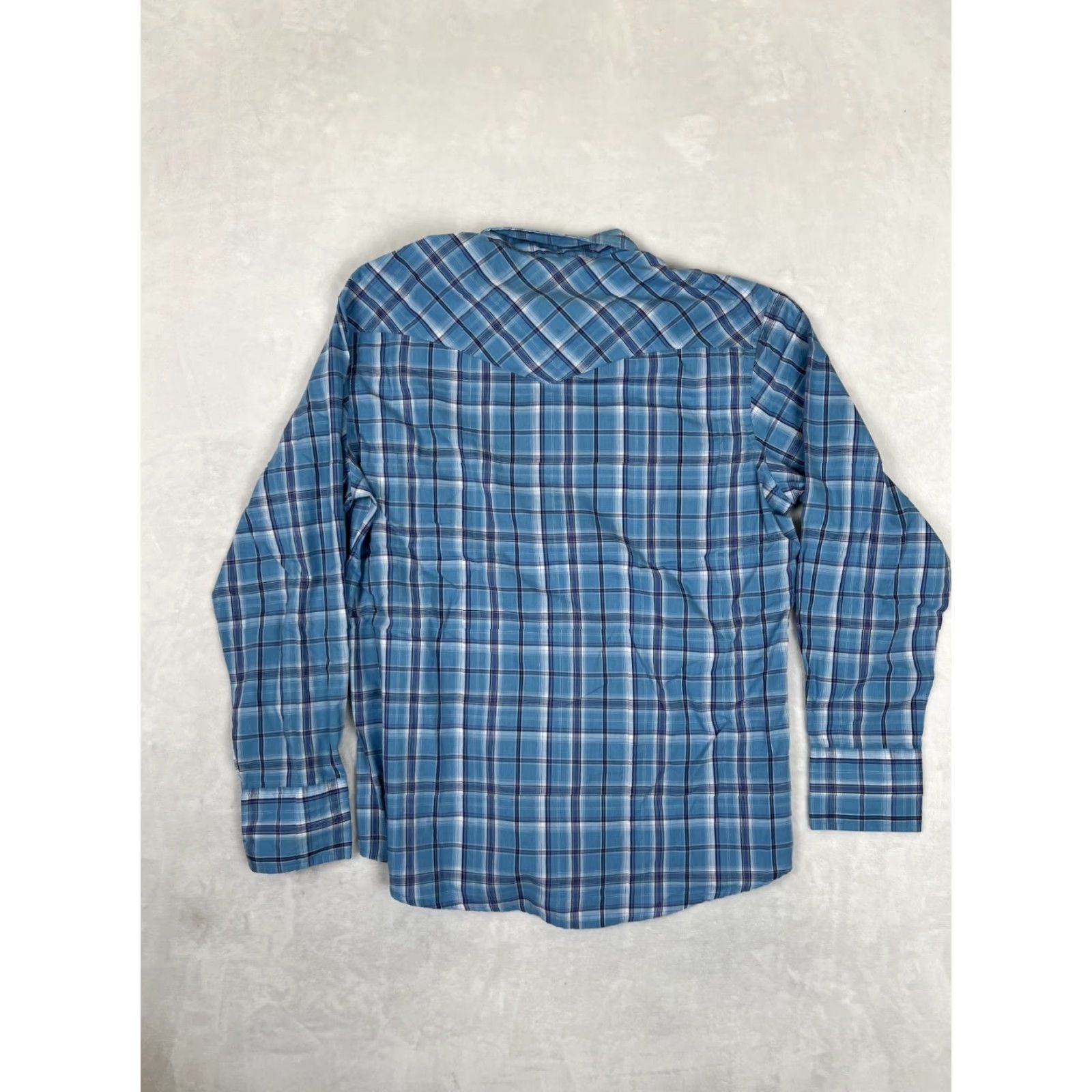 Wrangler VINTAGE Wrangler Western Shirt Plaid Pearl Snap XL Blue Men Shirt Junior? Size US XL / EU 56 / 4 - 6 Thumbnail
