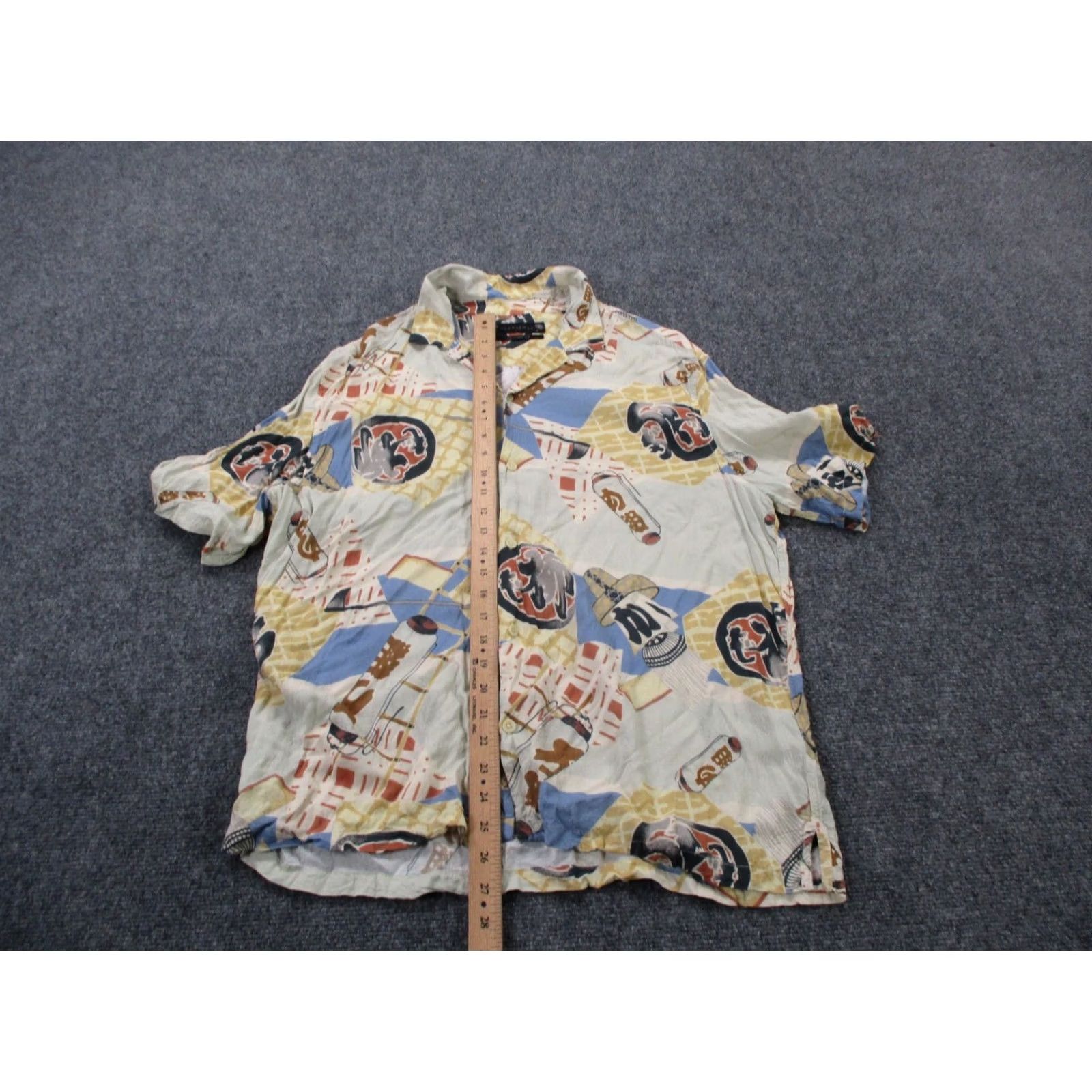 Allsaints All Saints Shirt Mens L Viscose Knit Button-Up Casual Preppy Size US L / EU 52-54 / 3 - 3 Thumbnail