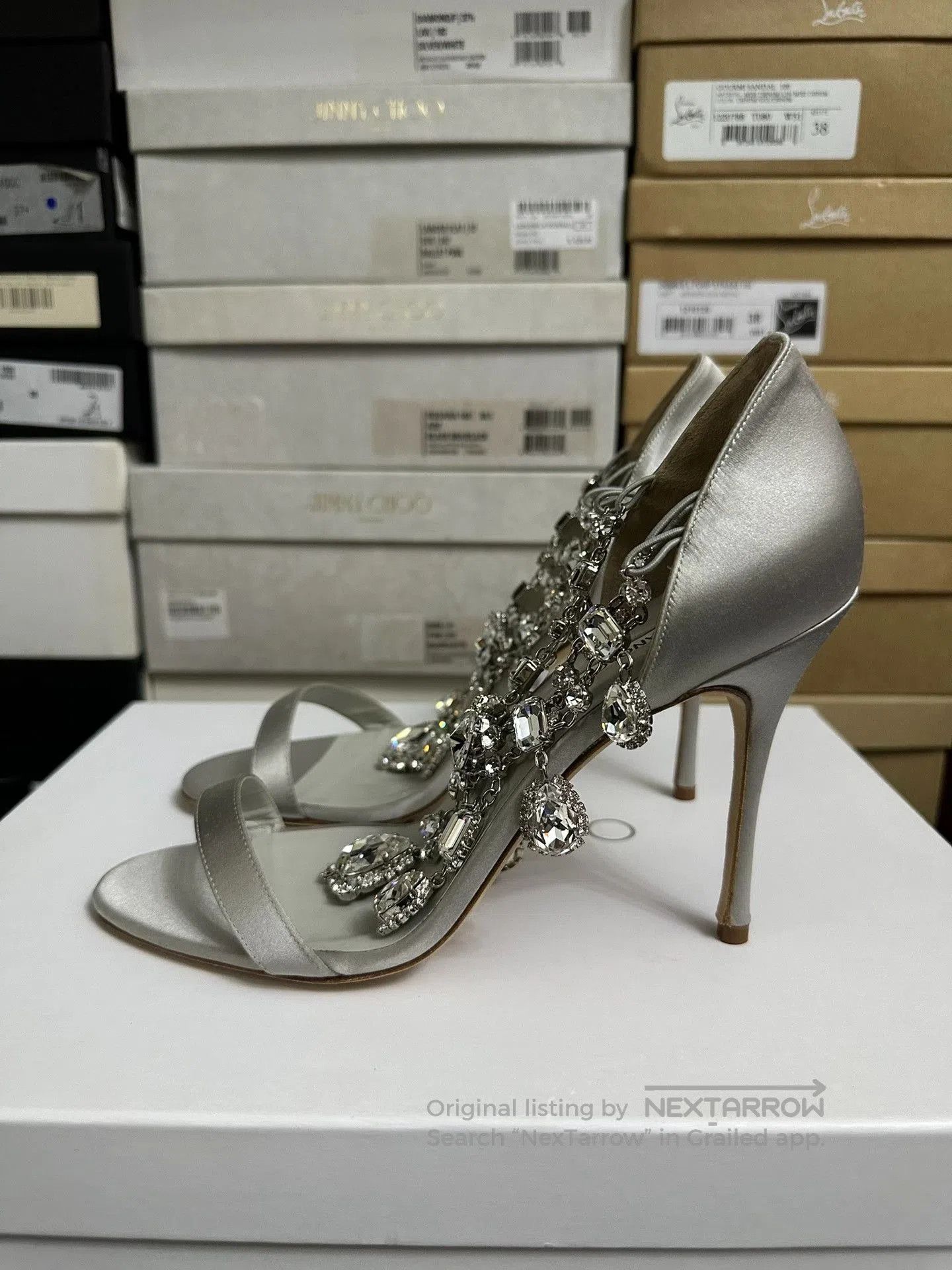 Manolo Blahnik Manolo Blahnik Crystal High Heels. Size US 8.5 / IT 38.5 - 3 Thumbnail