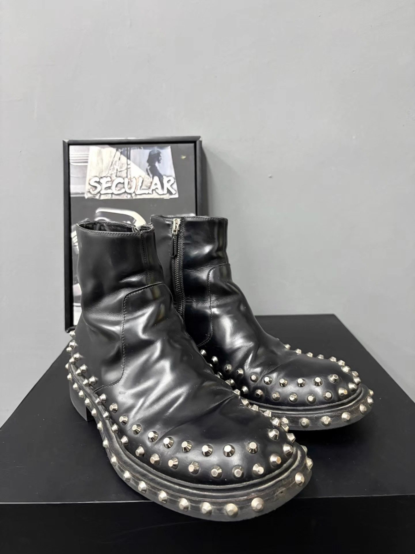 Prada Prada 19FW Frankenstein Studded Derby Chelsea Boots K34 Size US 8 / EU 41 - 2 Thumbnail