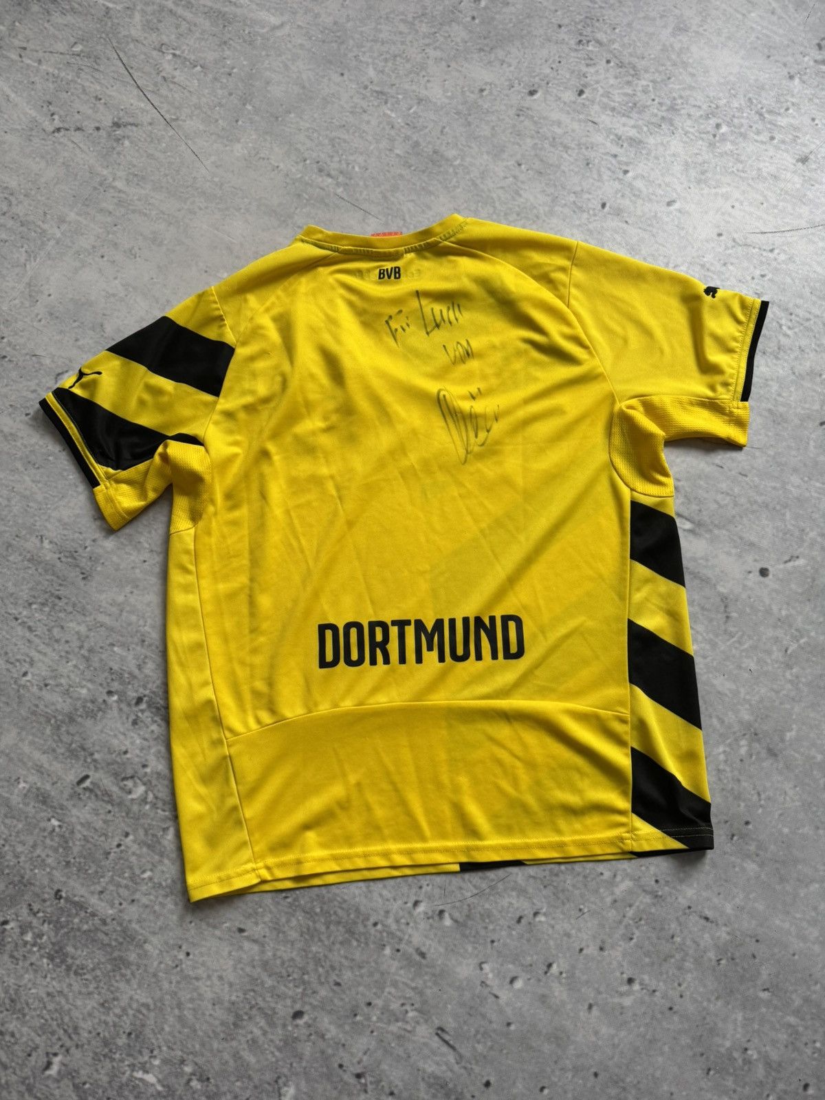 Vintage BVB YELLOW Puma soccer jersey Evonik rare tee Size US L / EU 52-54 / 3 - 2 Thumbnail