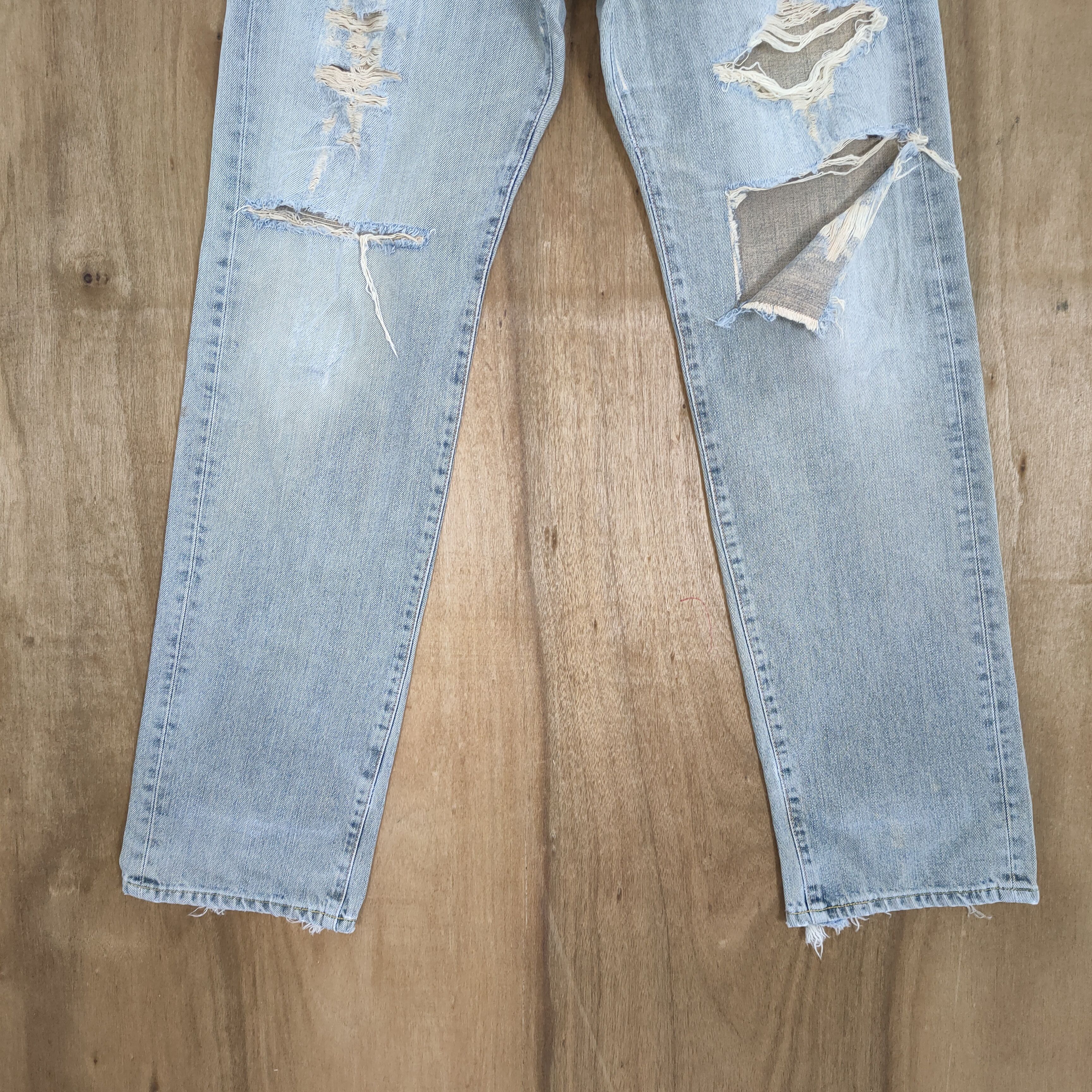 Edwin VINTAGE JAPANESE FADED DISTRESSED JEANS PANTS Size US 32 / EU 48 - 4 Thumbnail