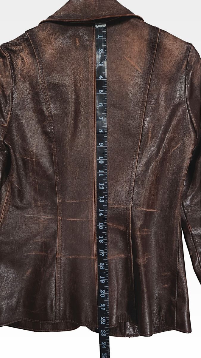 Other Rose D. Women's Leather Blazer Jacket Size 40 Moto Tailored Size S / US 4 / IT 40 - 7 Thumbnail