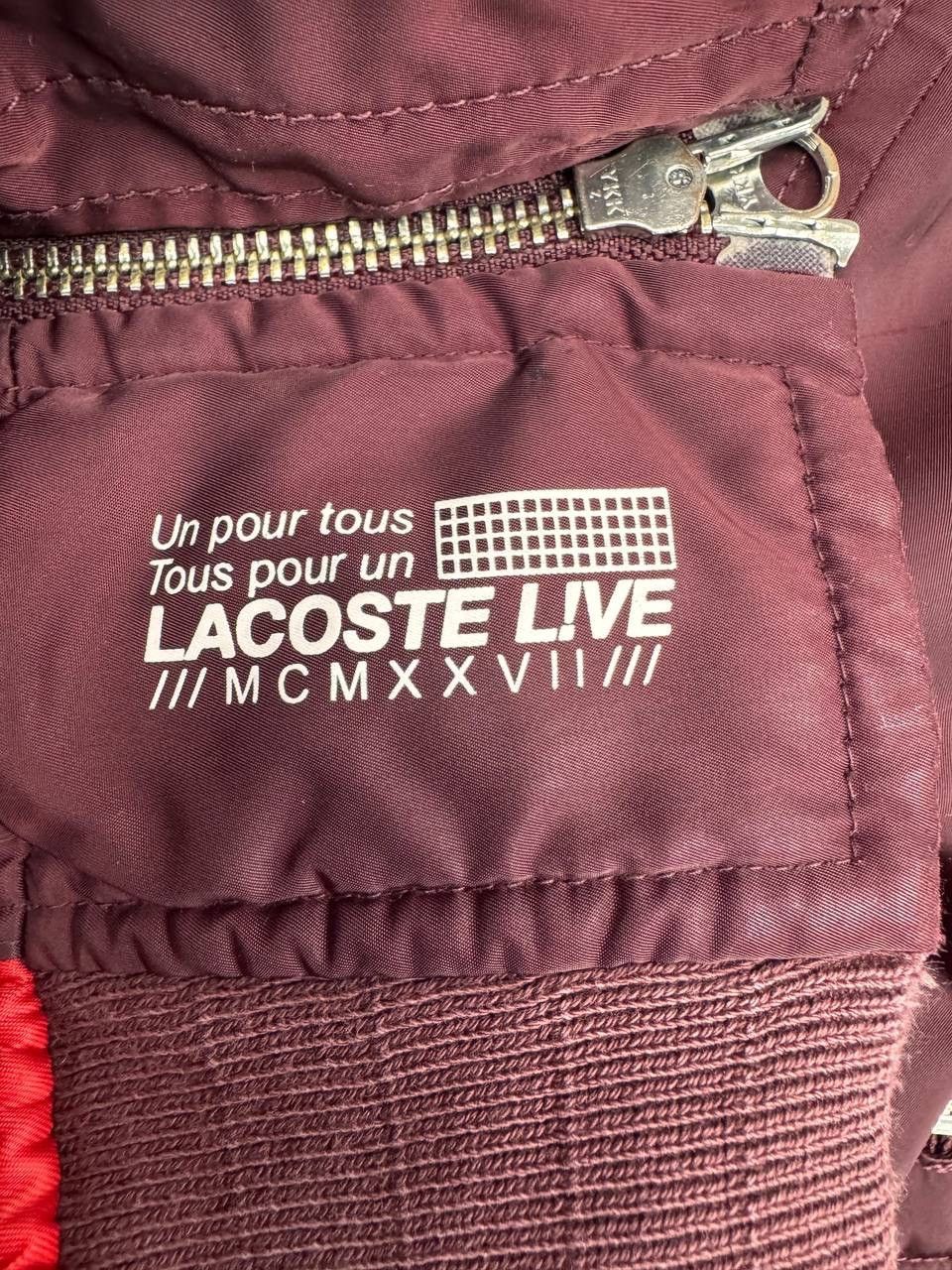 Lacoste Lacoste Live Men's Bomber Jacket Burgundy Size L Size US L / EU 52-54 / 3 - 8 Thumbnail